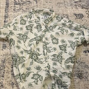 PX Tropical Green Leaf Men's Casual Shirt